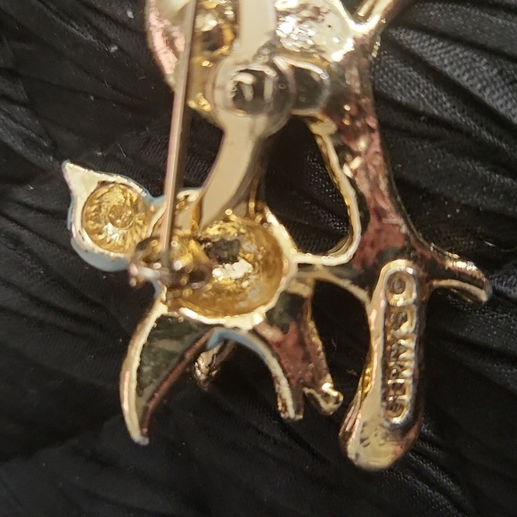 GERRYs signed Vintage from the 1960s. Blue Bird, faux pearl eggs Brooch - Picture 9 of 13